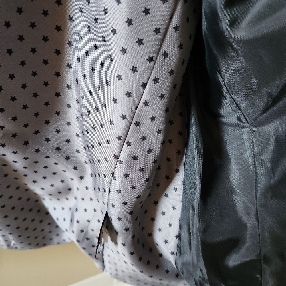 Tahari ASL Charcoal Grey Military Peplum Blazer - Size 6 - Picture 8 of 12